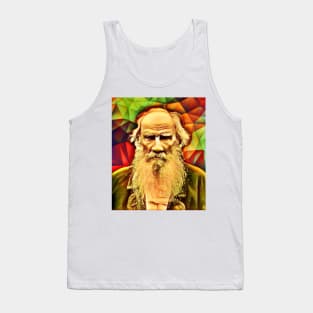 Leo Tolstoy Snow Portrait | Leo Tolstoy Artwork 9 Tank Top